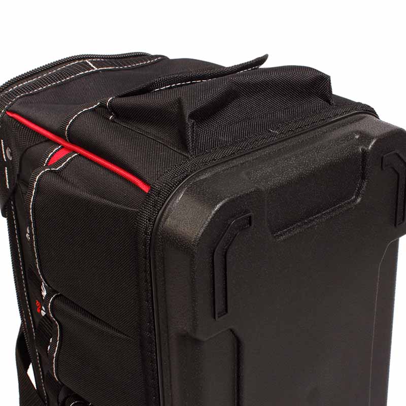Bolsa de almacenamiento de herramientas de fondo duro y resistente con marco metálico Bolsa de almacenamiento de herramientas de fondo duro y resistente con marco metálico