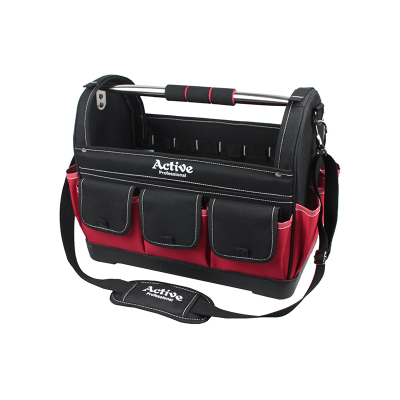 Bolsa de herramientas resistente con base rígida y correa de hombro ajustable Bolsa de herramientas resistente con base rígida y correa de hombro ajustable